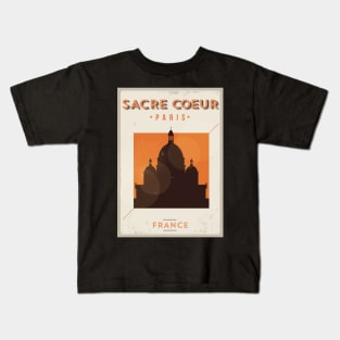 Sacre Coeur Paris Poster Design Kids T-Shirt